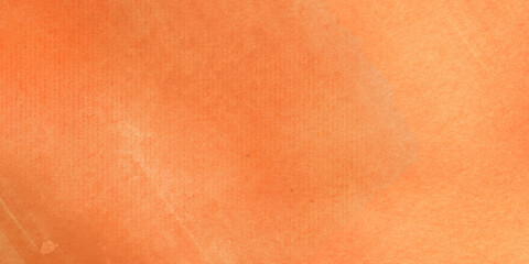Fototapeta premium Orange paper texture Watercolor pastel background hand painted. aquarelle colorful stains on paper. cement orange background frame cement hot design.