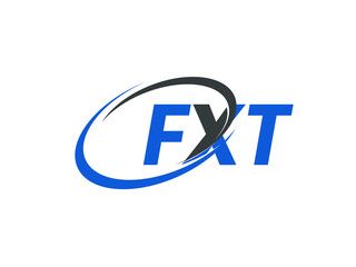 FXT letter creative modern elegant swoosh logo design