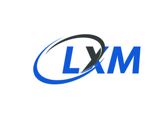 LXM letter creative modern elegant swoosh logo design
