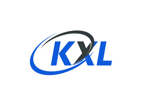 KXL letter creative modern elegant swoosh logo design
