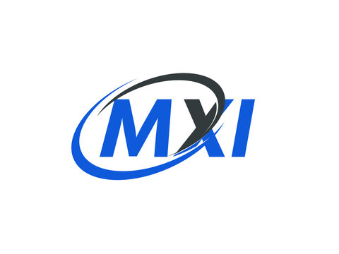 MXI letter creative modern elegant swoosh logo design