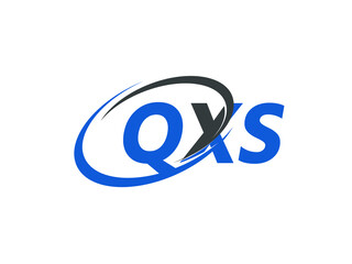 QXS letter creative modern elegant swoosh logo design