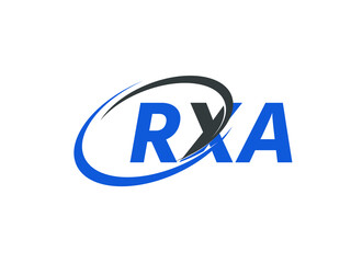 RXA letter creative modern elegant swoosh logo design