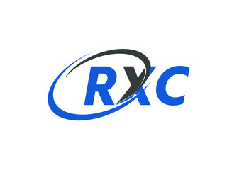 RXC letter creative modern elegant swoosh logo design