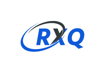 RXQ letter creative modern elegant swoosh logo design