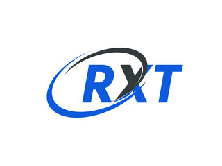 RXT letter creative modern elegant swoosh logo design