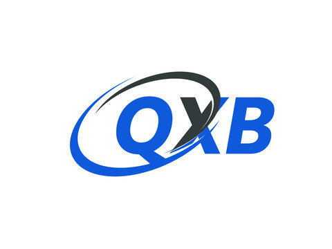 QXB letter creative modern elegant swoosh logo design