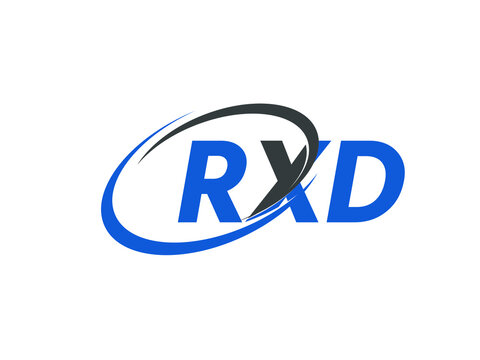RXD letter creative modern elegant swoosh logo design