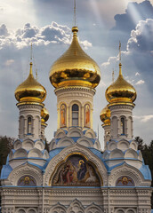 Fototapeta na wymiar RUSSIAN ORTHODOX CHURCH OF ST. PETER AND PAUL