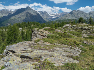 Mountain landscape of Italian Alps near Sondrio