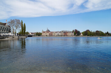 Fototapeta na wymiar The city of Constance on lake Constance or Bodensee in Germany