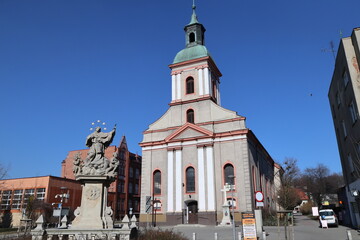 Fototapeta na wymiar Old church in town of Rybniik