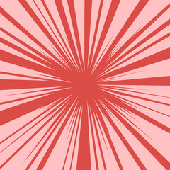 赤色にピンク色の集中線の背景ベクター素材