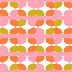 Geometric vector seamless pattern. Modern background with simple shapes in pastel colors.