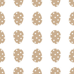 A simple Easter pattern in pastel colors, Easter eggs background, spotted eggs repeat pattern