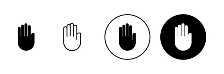 Obraz premium Hand icons set. hand sign and symbol. palm