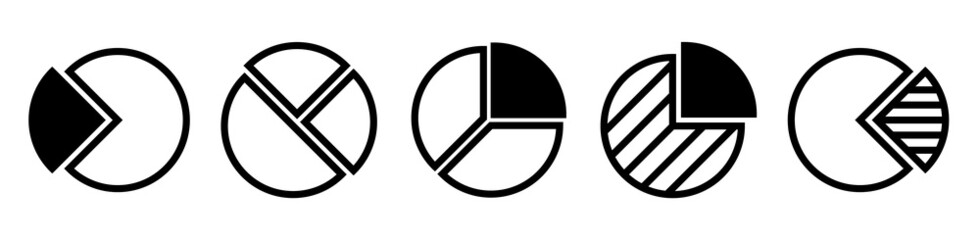 Set Of Growing bar graph icon.Vector Illustration