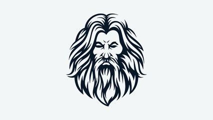 illustration of zeus white vector background