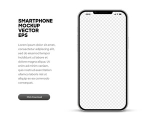 3d high quality vector smartphone mockups. Ultra realistic mobile device UI UX mockup for presentation template. Cellphone frame with blank screen isolated templates. 3d isometric illustration.