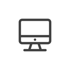 Computer monitor line icon