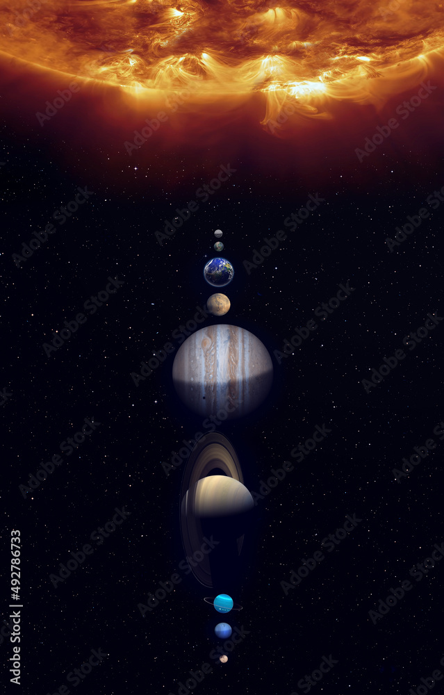 Aufkleber solar system 