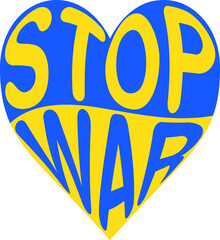 Coeur stop war. Vector illustration