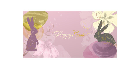 Easter background. Template for greeting cards, posters, flyers. Watercolor texture. 