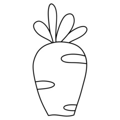 Easter carrot outline design-SVG