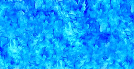Blaze blue fire flame texture background. Fire with black smoke and dust.