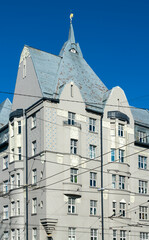 Fragment of Art Nouveau architecture style of Riga city , Latvia