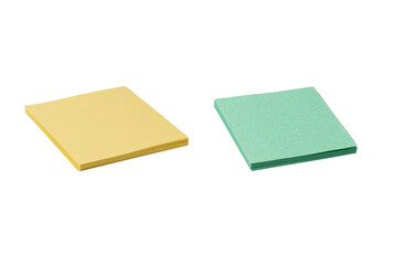 A sticker and a paper clip isolated on a white background