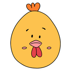 Easter Chick flat color design-SVG