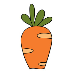 Easter carrot flat color design-SVG