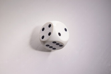 Gambling Cube on Table