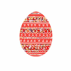 illustration for Easter. Easter egg. Image of an egg with floral ornament