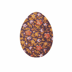 Easter egg. Image of an egg with floral ornament. illustration with Easter motif