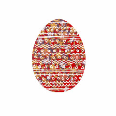 Easter egg. Image of an egg with floral ornament