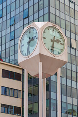 Fototapeta na wymiar Public Clock Zagreb