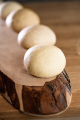 Raw italian pizza dough