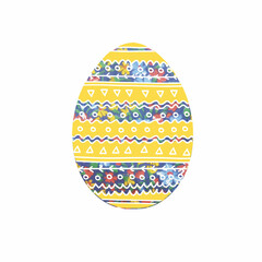 Decorative Easter egg. Image of an egg with floral ornament