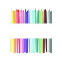 banner with colored pencils. poster with a set of multi-colored pencils. vector illustration, eps 10.