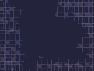 Abstract background illustration, deep purple framed with cubes