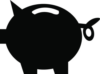 vector illustration of a piggy bank, piggy bank icon vector, simple piggy bank symbol vector, for your design needs