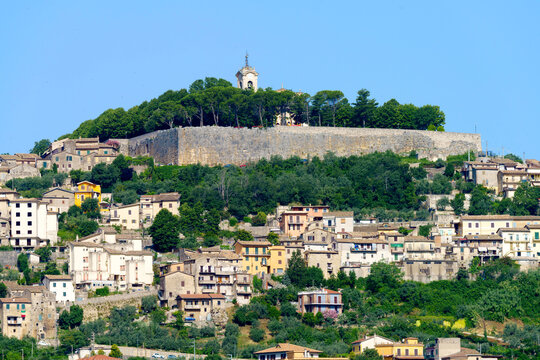 Alatri, historic town in Frosinone province, Italy, by morning