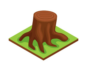 Park Stub Isometric Composition