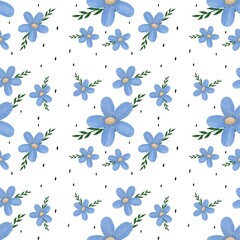 seamless pattern with flowers
