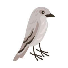 White Bellbird Isometric Composition