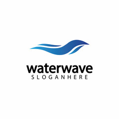 water wave logo design template