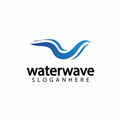 water wave logo design template