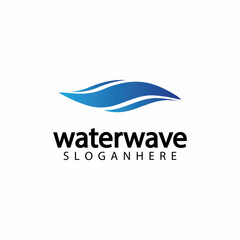 water wave logo design template